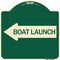 Signmission Boat Launch With Left Arrow Heavy-Gauge Aluminum Architectural Sign, 18" x 18", G-1818-24406 A-DES-G-1818-24406 - alternate 1